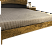 Кровать с изголовьем из слэба карагача